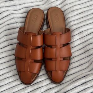 Brown Leather Flats